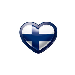 Obraz premium Finland flag, vector illustration on a white background