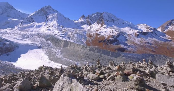 Cairn hike mark - Aerial 4K