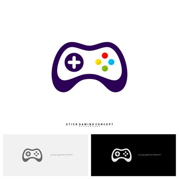 simple minimalist gamepad joystick gaming logo design 8569881 Vector Art at  Vecteezy