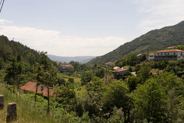 Obraz premium Portugal region Geres, mountains full of caves and thermal water.