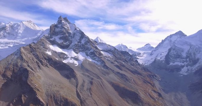 Zinal mountains - Aerial 4K