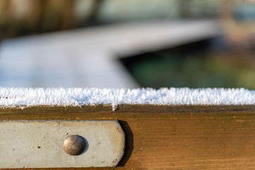 Frost on fence