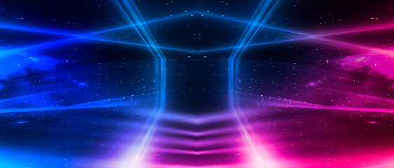 Abstract background with lines and glow