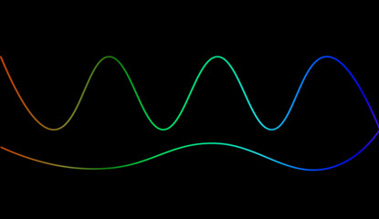 Colorful sound waves for party, DJ, pub, clubs, discos. Audio equalizer technology. illustration for mobile app.