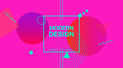 Memphis Minimal Geometric Pattern. Geometric Elements, Minimal Business Cover Template. Memphis Futuristic Flyer Flat Corporate Identity. Contemporary Elegant Hipster Vector Cover Presentation.