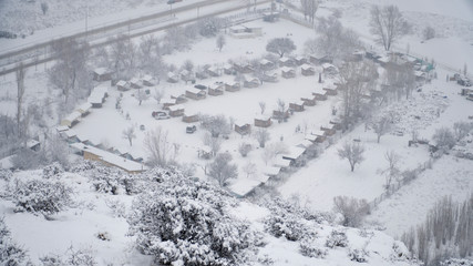 Fototapeta premium snow covered park