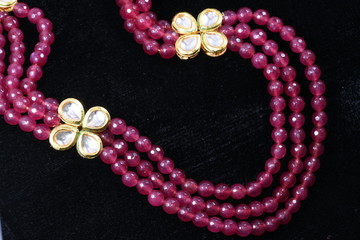 Imitation jewelry - Modern fancy neck set closeup macro image for woman fashion  