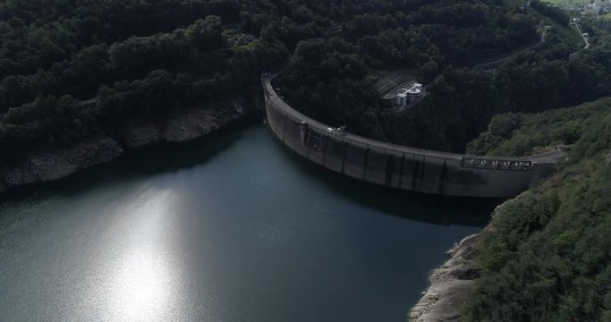 Contra dam backside - Aerial 4K