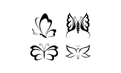 set template logo butterfly