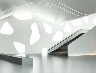 Modern art gallery building
