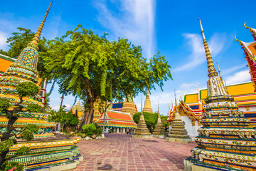 Buddhist temple old pagoda inside of Wat Pho