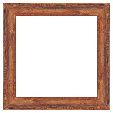 Wood frame isolated on white background