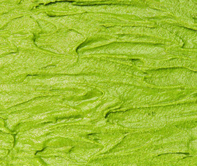 Close-up wasabi sauce. Green sauce,top view