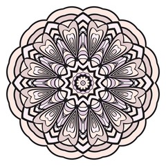 Round pattern flower mandala. circle floral ornament. Legend decorative vector illustration