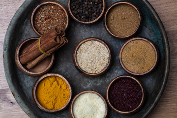 Spices served in small cups