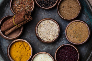 Spices served in small cups