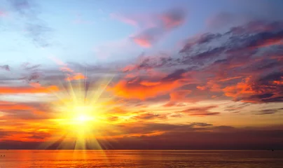 Selbstklebende Fototapeten Tropical sunset © Emoji Smileys People