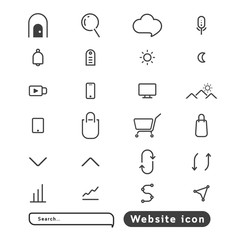 icons website set illustration