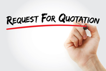 RFQ - Request For Quotation acronym, business concept background