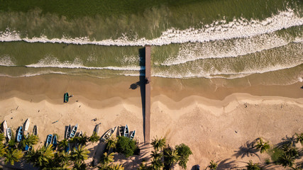 Tropical Island Beach aerial photo