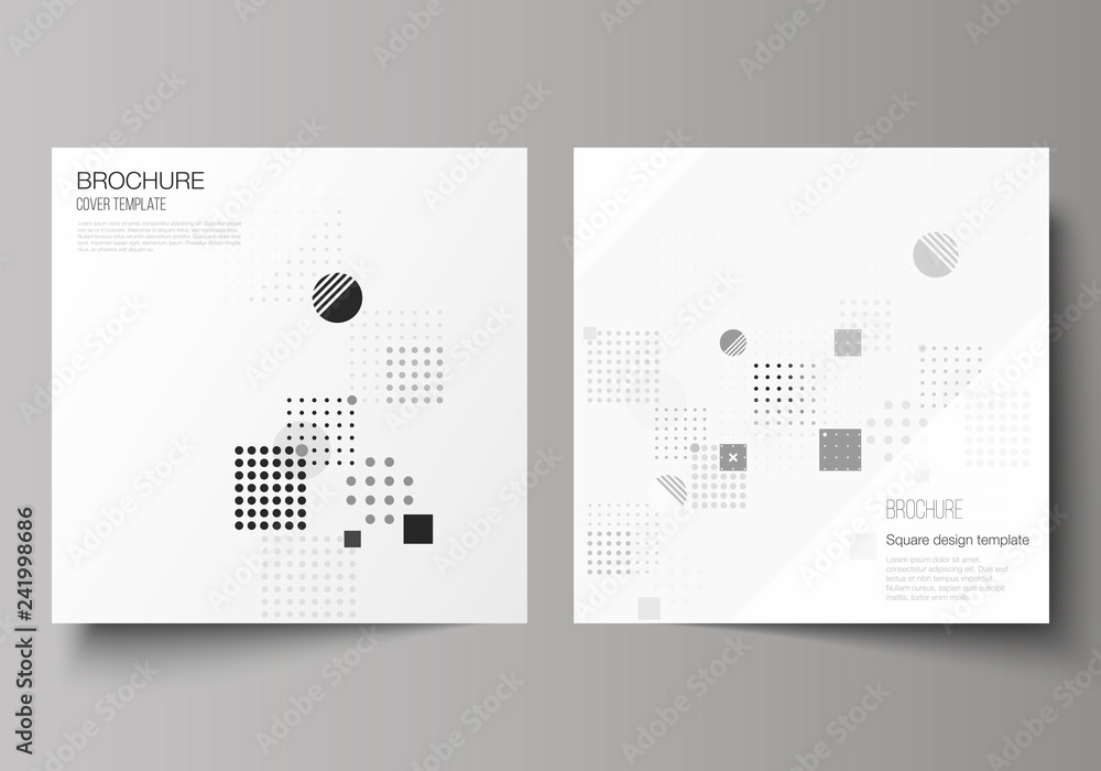 Aufkleber the minimal vector illustration of editable layout of two square format covers design templates for 