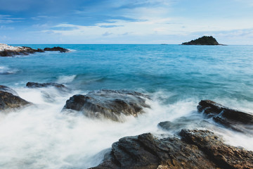 Fototapeta na wymiar The beauty of the rocks by the sea.