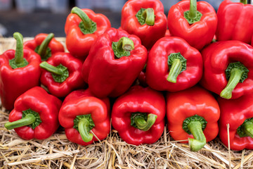 Fresh sweet bell peppers.