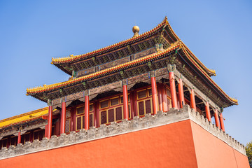 Ancient royal palaces of the Forbidden City in Beijing,China