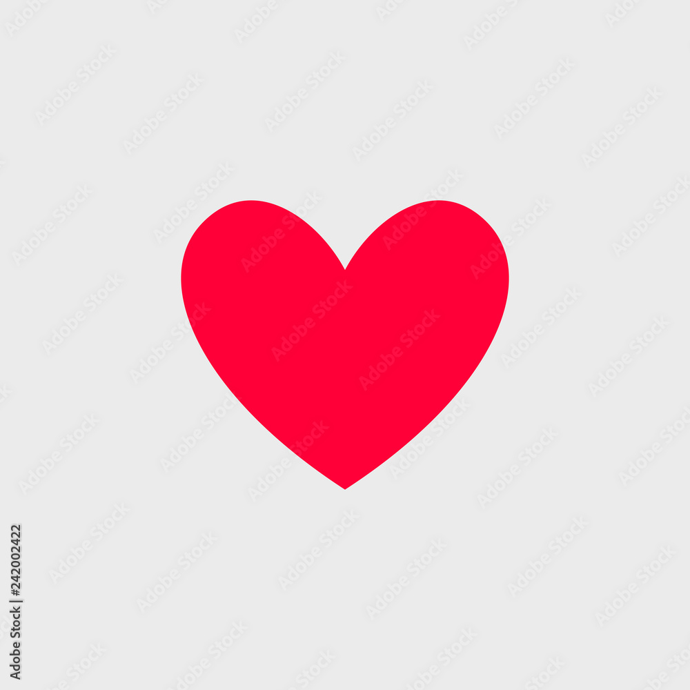 Poster vector red heart icon. simple symbol for your design.