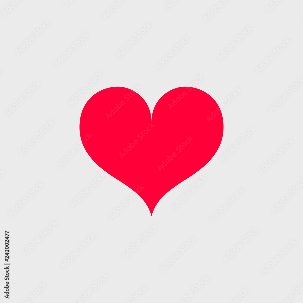 Poster vector red heart icon. simple symbol for your design.