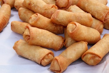 spring rolls at street food