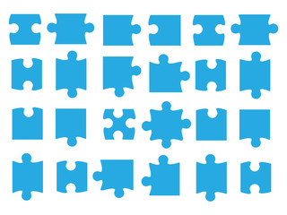 jigsaw puzzle piece vector template isolated. Jigsaw piece puzzle object illustration