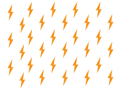 Lightning Bolts Pattern. Thunder Bolt Pattern Energy Lightning Vector Background