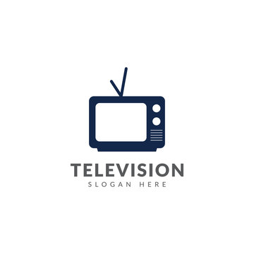 TV logo template vector design