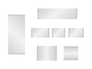 Obraz premium Textile clothing labels. Label blank cloth fabric vector