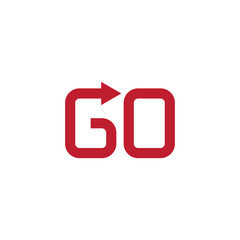GO letter illustration template vector design