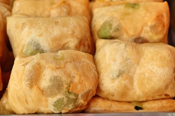 Deep-fried dough stick at market