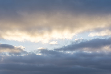Beautiful sunrise sky with clouds