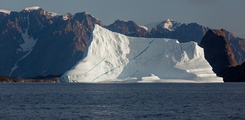  icebergs in  the  fjords of East Greenland in summer © Agata Kadar