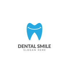 Dental smile logo vector design template