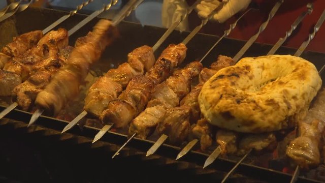 street fast food, grilled meat
