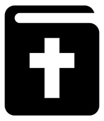 Christian Bible Cross Icon