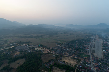Hot air balloon in Laos