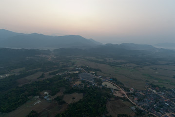 Fototapeta na wymiar Hot air balloon in Laos