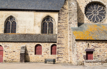 France, Ile et Vilaine, Fragment of Church of Paimpont Abbey