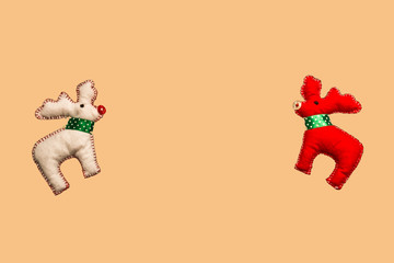 Christmas toy made of felt, frame