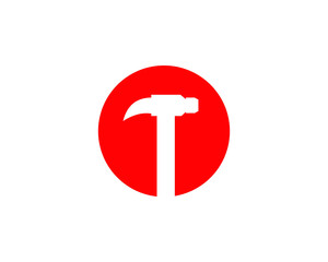 Hammer logo for construction, maintenance, property, home repairing business company