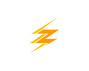 Lightning thunderbolt electricity vector logo design