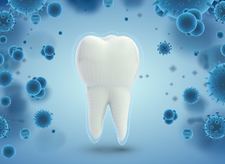 protection of teeth from caries and diseases. vector template