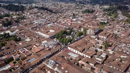 Aerial view of Patzcuaro Michoacan